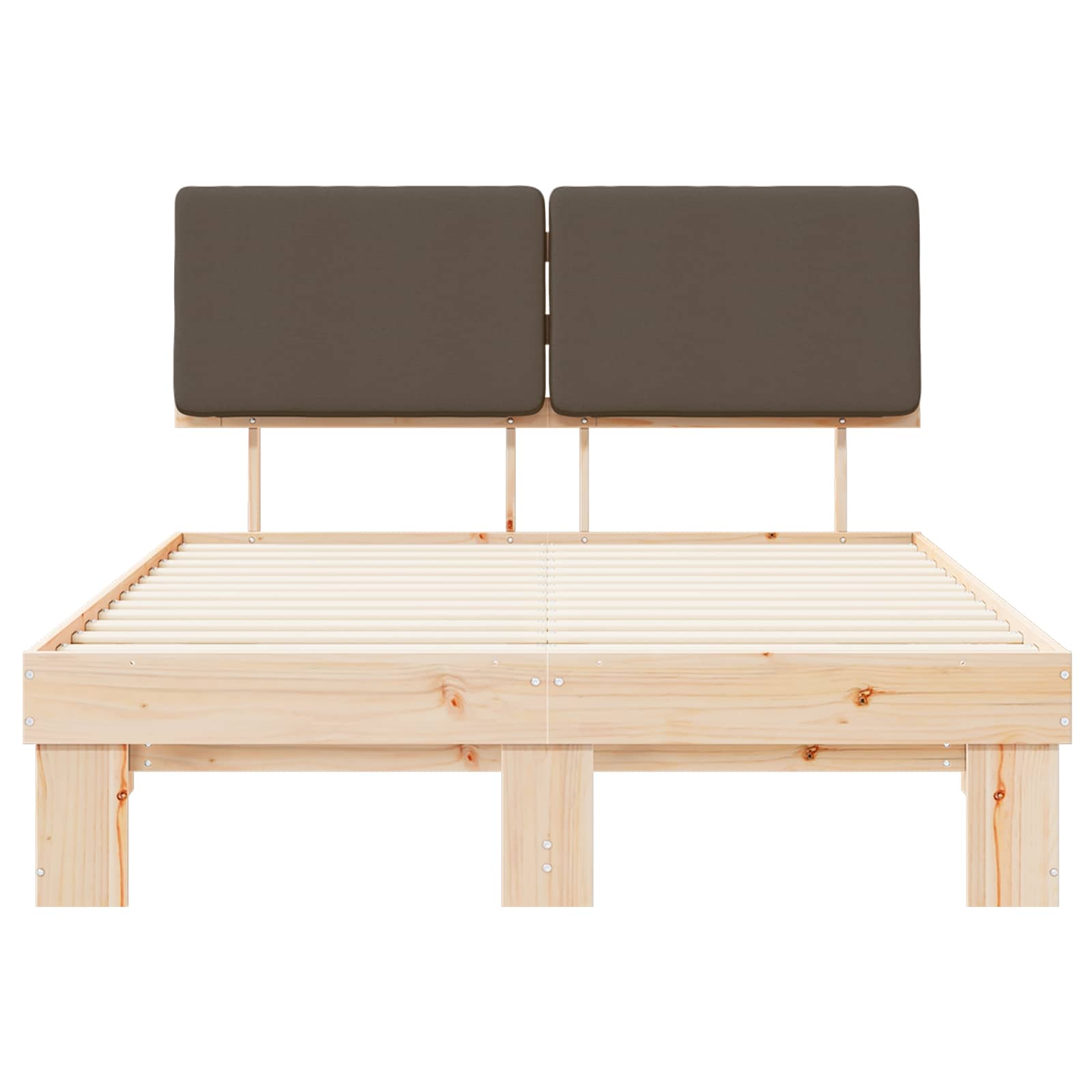 Voodiraam Pehme Peatoega Pruunikashall 140 x 190 cm Tahke mänd 95 Kõik vajalik sinu aeda ja koju! Voodiraam Pehme Peatoega Pruunikashall 140 x 190 cm Tahke mänd - Image 5