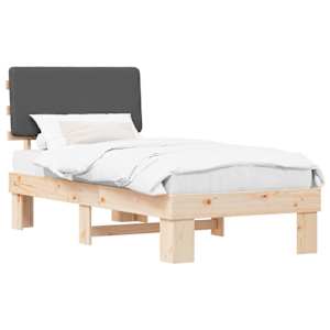Rám postele s čalouněným čelem s čelo Tmavě šedá 80 x 200 cm - obrázek 2