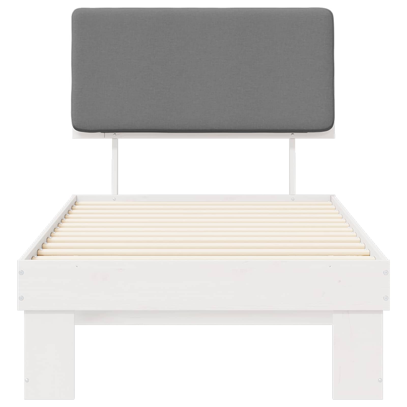 Voodiraam Pehme Peatoega peaga Helehall 80 x 200 cm Tahke mänd - Image 5