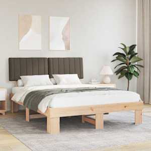 Rám postele s čalouněným čelem s čelo Taupe 150 x 200 cm - obrázek 1