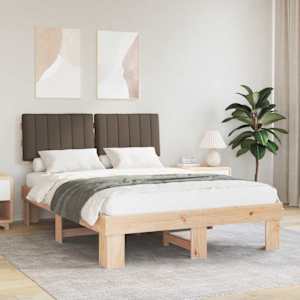 Rám postele s čalouněným čelem s čelo Taupe 140 x 200 cm - obrázek 1