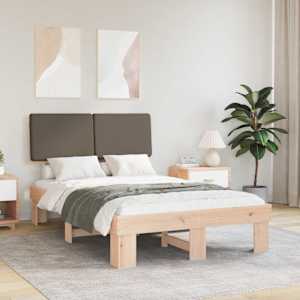 Rám postele s čalouněným čelem s čelo Taupe 120 x 200 cm - obrázek 1