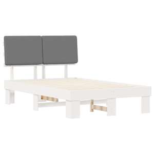 Rám postele s čalouněným čelem s čelo Světle šedá 120 x 200 cm - obrázek 4