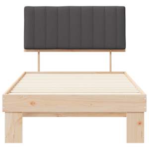 Rám postele s čalouněným čelem s čelo Tmavě šedá 100 x 200 cm - obrázek 5