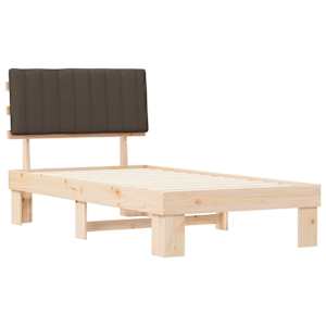 Rám postele s čalouněným čelem s čelo Taupe 100 x 200 cm - obrázek 4
