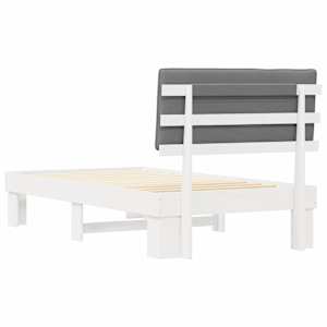 Rám postele s čalouněným čelem s čelo Světle šedá 100 x 200 cm - obrázek 7