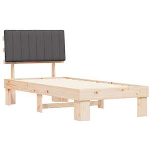 Rám postele s čalouněným čelem s čelo Tmavě šedá 90 x 200 cm - obrázek 4