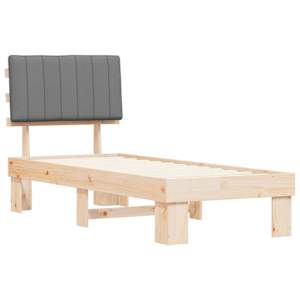 Rám postele s čalouněným čelem s čelo Světle šedá 80 x 200 cm - obrázek 4