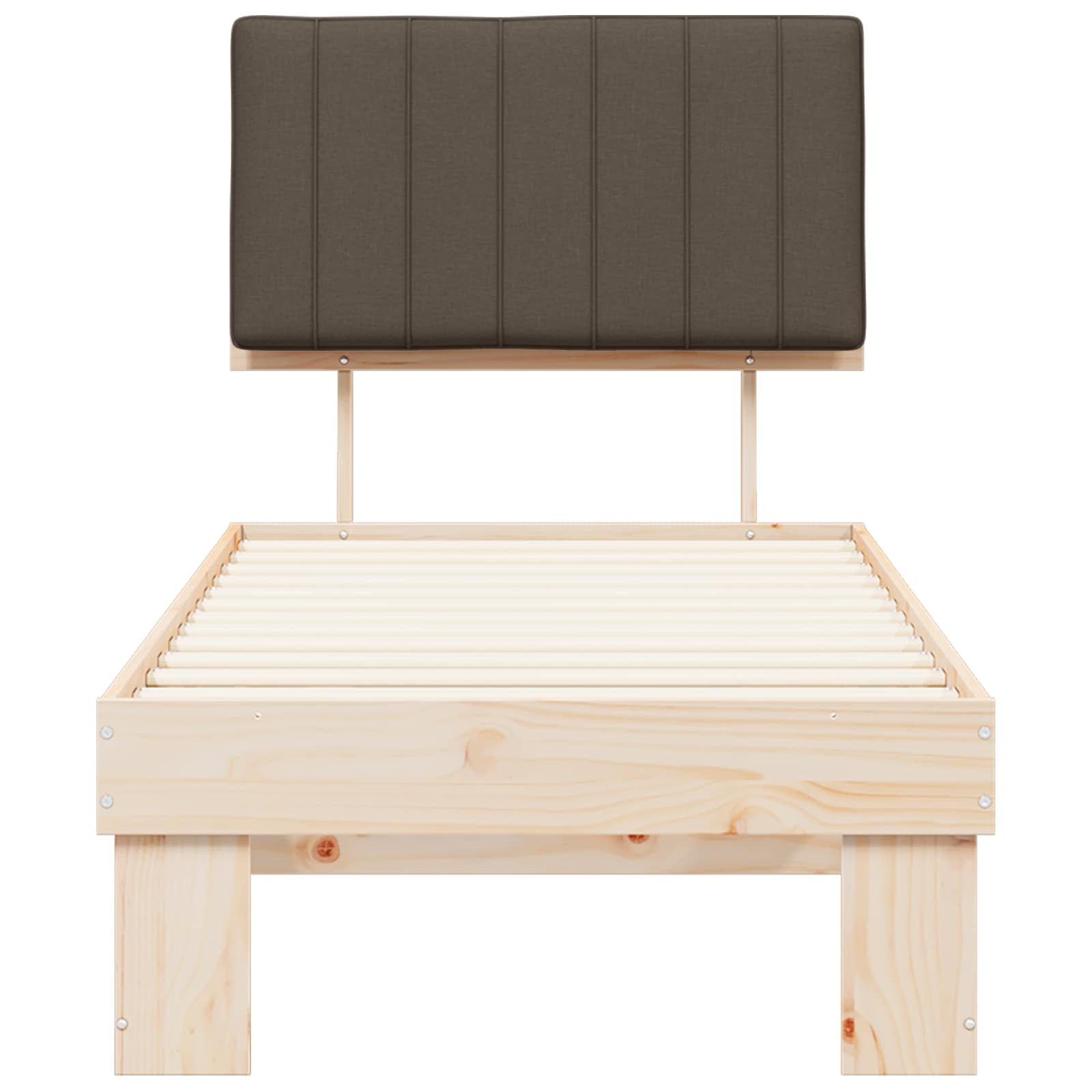 Voodiraam Pehme Peatoega Pruunikashall 80 x 200 cm Tahke mänd 5 Kõik vajalik sinu aeda ja koju! Voodiraam Pehme Peatoega Pruunikashall 80 x 200 cm Tahke mänd - Image 5