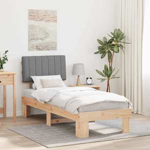 Rám postele s čalouněným čelem s čelo Světle šedá 75 x 190 cm - obrázek 1