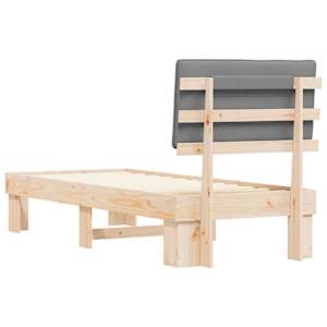 Rám postele s čalouněným čelem s čelo Světle šedá 75 x 190 cm - obrázek 7
