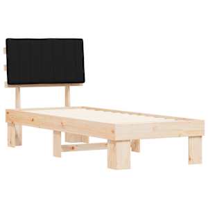 Rám postele s čalouněným čelem s čelo Černá 75 x 190 cm - obrázek 4
