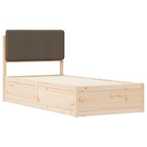 Rám postele s čalouněným čelem s čelo Taupe 90 x 200 cm - obrázek 4