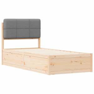 Rám postele s čalouněným čelem s čelo Světle šedá 100 x 200 cm - obrázek 4