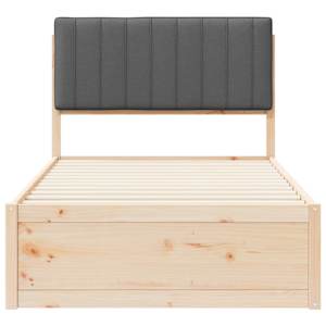 Rám postele s čalouněným čelem s čelo Tmavě šedá 100 x 200 cm - obrázek 5