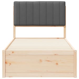 Rám postele s čalouněným čelem s čelo Tmavě šedá 90 x 200 cm - obrázek 5