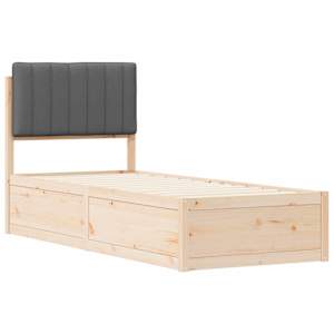 Rám postele s čalouněným čelem s čelo Tmavě šedá 80 x 200 cm - obrázek 4