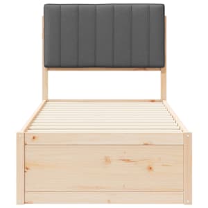 Rám postele s čalouněným čelem s čelo Tmavě šedá 80 x 200 cm - obrázek 5