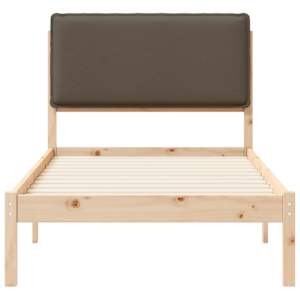 Rám postele s čalouněným čelem s čelo Taupe 90 x 190 cm - obrázek 5