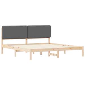 Rám postele s čalouněným čelem s čelo Tmavě šedá 180 x 200 cm - obrázek 4