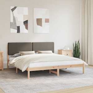 Rám postele s čalouněným čelem s čelo Taupe 180 x 200 cm - obrázek 1