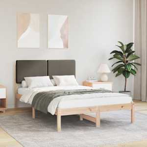 Rám postele s čalouněným čelem s čelo Taupe 135 x 190 cm - obrázek 1