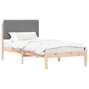 Rám postele s čalouněným čelem s čelo Světle šedá 100 x 200 cm - obrázek 2