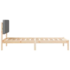 Rám postele s čalouněným čelem s čelo Světle šedá 100 x 200 cm - obrázek 6