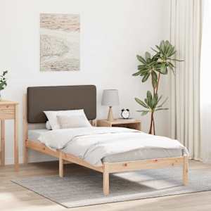 Rám postele s čalouněným čelem s čelo Taupe 100 x 200 cm - obrázek 1