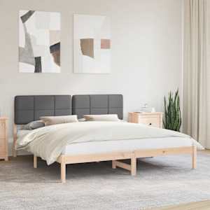 Rám postele s čalouněným čelem s čelo Tmavě šedá 180 x 200 cm - obrázek 1