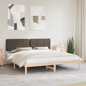 Rám postele s čalouněným čelem s čelo Taupe 180 x 200 cm - obrázek 1