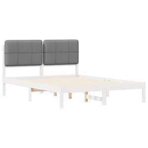Rám postele s čalouněným čelem s čelo Světle šedá 150 x 200 cm - obrázek 4