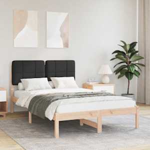 Rám postele s čalouněným čelem s čelo Černá 120 x 200 cm - obrázek 1