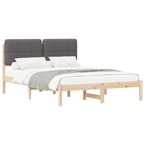 Rám postele s čalouněným čelem s čelo Tmavě šedá 140 x 190 cm - obrázek 2