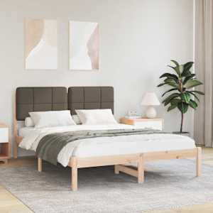 Rám postele s čalouněným čelem s čelo Taupe 135 x 190 cm - obrázek 1
