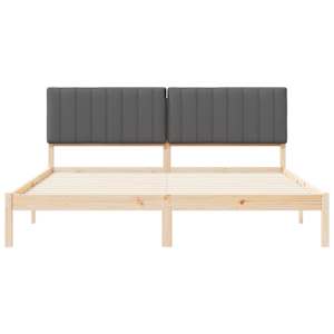 Rám postele s čalouněným čelem Tmavě šedá 180 x 200 cm - obrázek 5