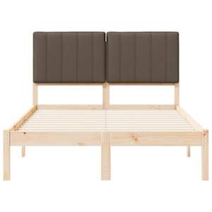 Rám postele s čalouněným čelem Přírodní a taupe 120 x 200 cm - obrázek 5