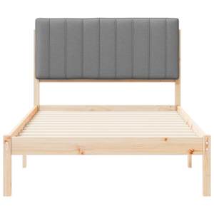 Rám postele s čalouněným čelem Světle šedá 100 x 200 cm - obrázek 5