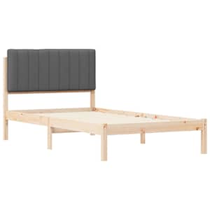Rám postele s čalouněným čelem Tmavě šedá 100 x 200 cm - obrázek 4