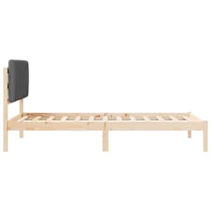 Rám postele s čalouněným čelem Tmavě šedá 100 x 200 cm - obrázek 6