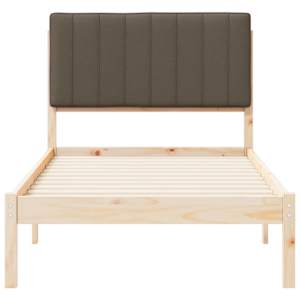 Rám postele s čalouněným čelem Přírodní a taupe 90 x 200 cm - obrázek 5