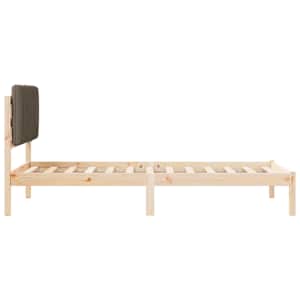 Rám postele s čalouněným čelem Přírodní a taupe 90 x 200 cm - obrázek 6