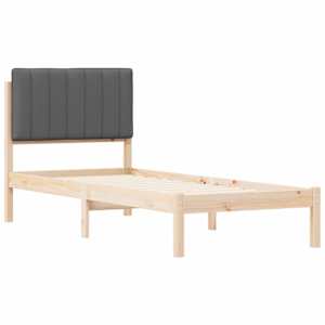 Rám postele s čalouněným čelem Tmavě šedá 80 x 200 cm - obrázek 4