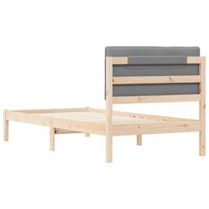 Rám postele s čalouněným čelem Světle šedá 90 x 190 cm - obrázek 7