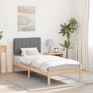 Rám postele s čalouněným čelem Světle šedá 75 x 190 cm - obrázek 1