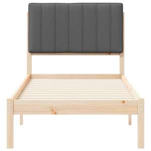 Rám postele s čalouněným čelem Tmavě šedá 75 x 190 cm - obrázek 5