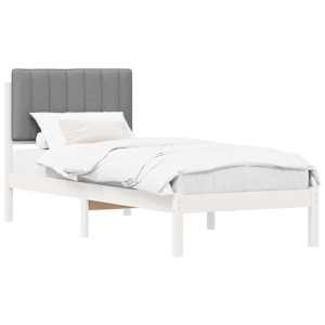 Rám postele s čalouněným čelem Světle šedá 75 x 190 cm - obrázek 2