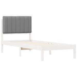 Rám postele s čalouněným čelem Světle šedá 75 x 190 cm - obrázek 4