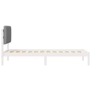 Rám postele s čalouněným čelem Světle šedá 75 x 190 cm - obrázek 6