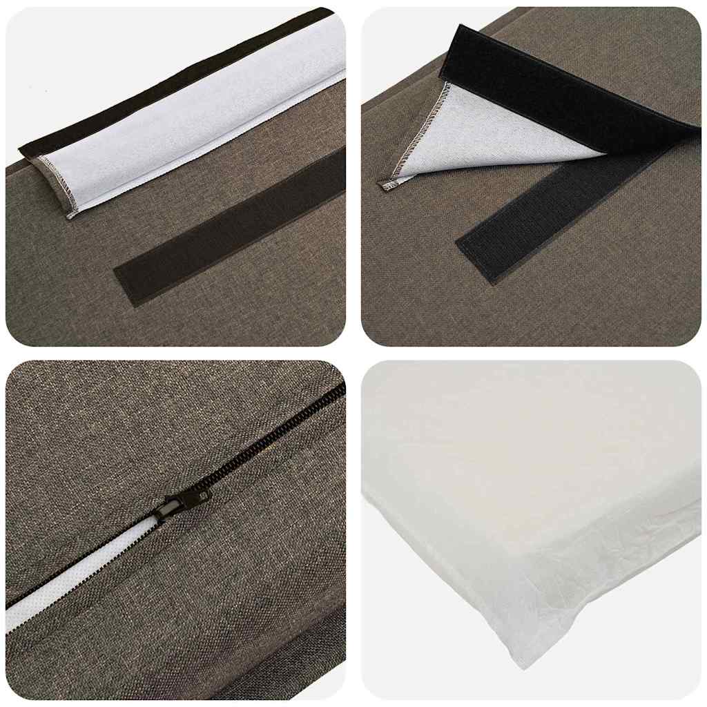 Tapecirano vzglavje z vzglavjem Naravna in svetlo siva 150 cm - slika 7